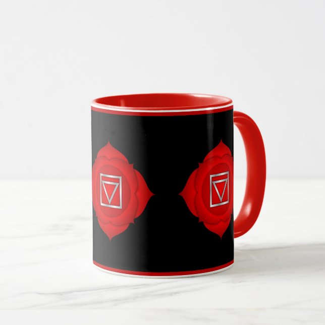 Caneca Red Root Chakra Espiritual Zen Yoga (Frente Esquerda)