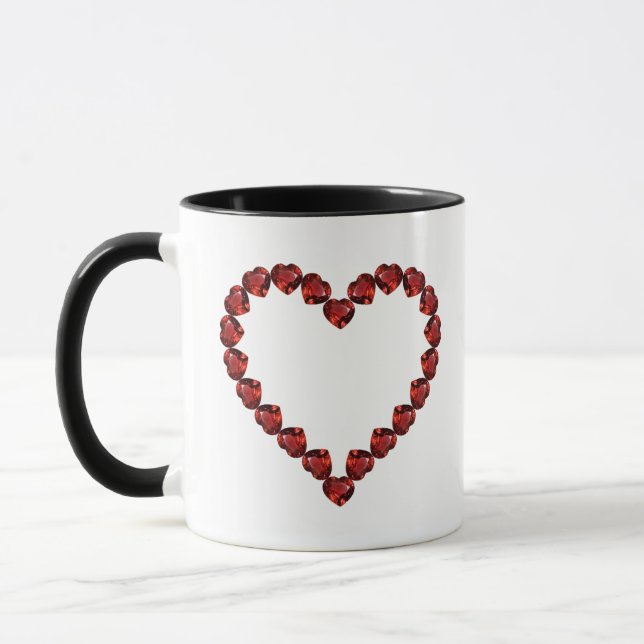 Caneca Red Ruby Gemstone Heart (Esquerda)