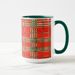 Caneca RED SCOTT TARTAN Tall Hunter Green Combo Mug