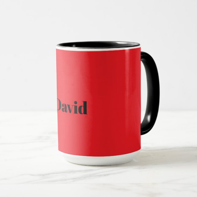 Caneca Red, solid red TEMPLATE, black text, (Frente Esquerda)