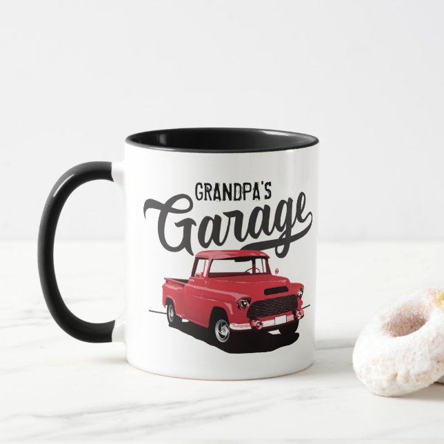 Caneca Red Vintage Truck Custom Coffee Mug (Com Donut)