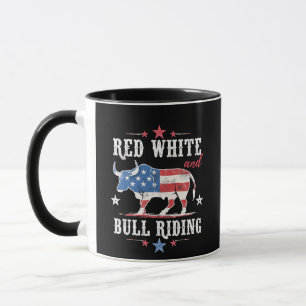 Caneca Red White e Bull Andando Cowboys Americanos