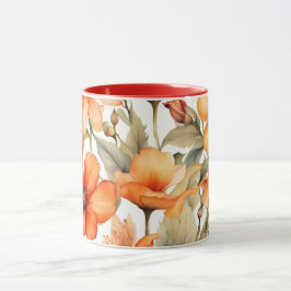 Caneca Red Wilers Watercolor Art