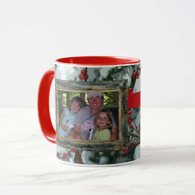 Caneca Red Winter Berries Natal Coffee Mug (Frente Esquerda)