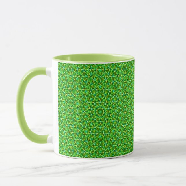 Caneca Rede Verde Kaleidoscópio/Red Kaleidoscópio Net (Esquerda)