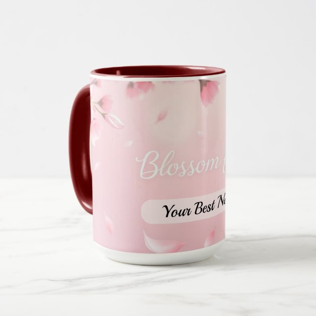 Caneca Redemoinho da Família em Flor (Frente Esquerda)