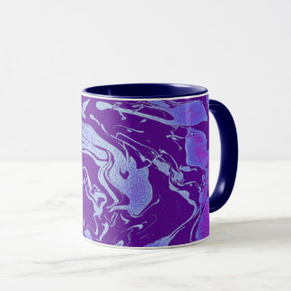 Caneca Redemoinhos abstratos roxos azuis ultra violeta