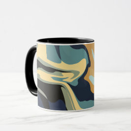 Caneca Redemoinhos Terrosos Suaves em Tons Calmos