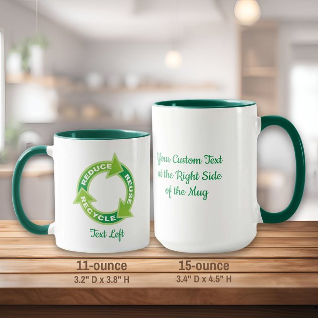 Caneca Reduza a reutilização do Reciclar Mug (Criador carregado)