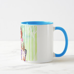 Caneca Refeição matinal dos coelhos da páscoa com meni