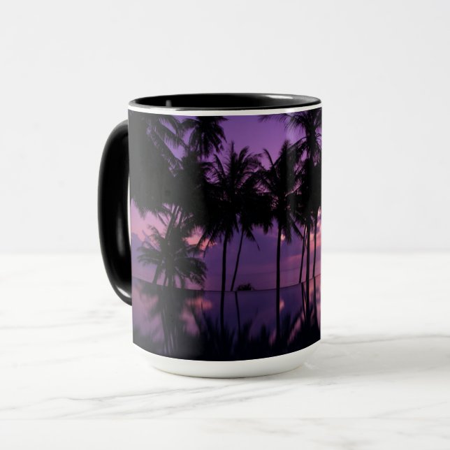 Caneca Reflexão da Árvore de Palma (Frente Esquerda)