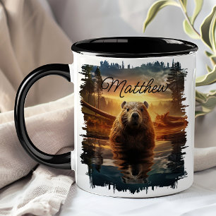 Caneca Reflexo do Lago Beaver Sunrise