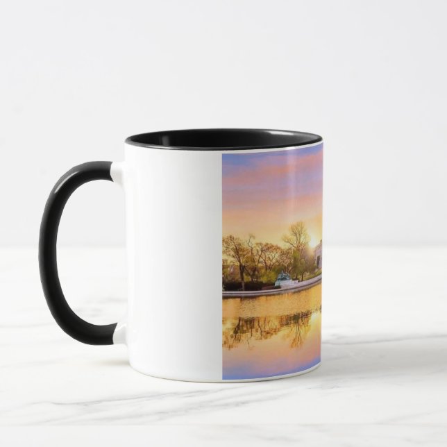 Caneca Reflexo do pôr do sol no edifício do Capitólio dos (Esquerda)