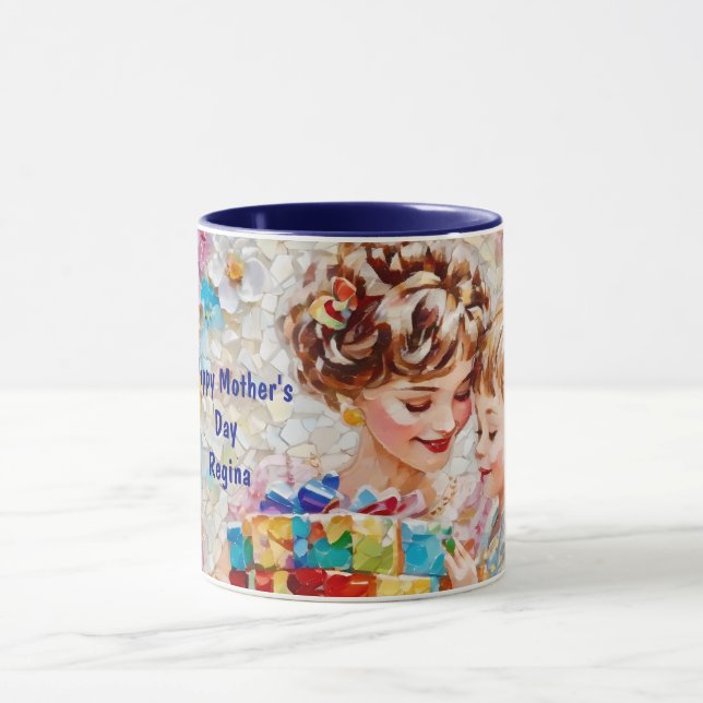 Caneca REGINA ~ Mãe e Filho ~ Mug (Centro)