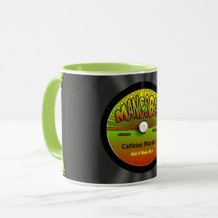 Caneca Registro de vinil personalizado da reggae