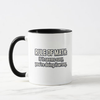 Caneca Regra da Matemática Se Parece Fácil Piada de Matem