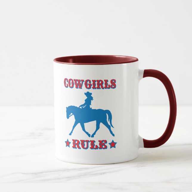 Caneca Regra das vaqueiras (vermelha/azul) (Direita)