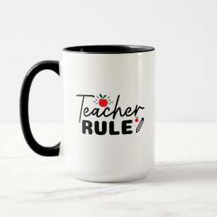 Caneca Regra de Professores Wordart