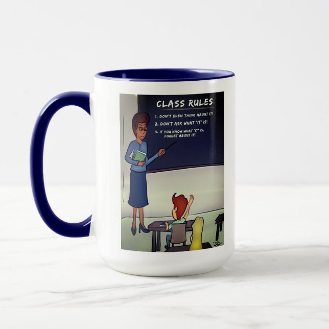 Caneca Regras de Classe Grande Mug (Esquerda)