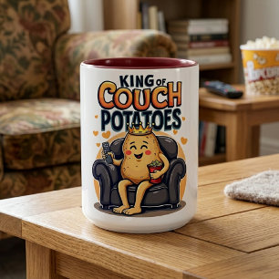 Caneca Rei de Batatas de Sofá - Batata Preguiçosa Engraça