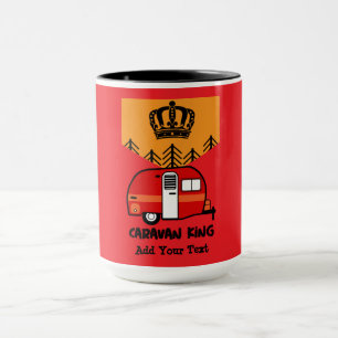 Caneca Rei do Camper - Engraçado Acampamento RV