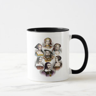 Caneca Rei Henry VIII de Inglaterra suas seis esposas