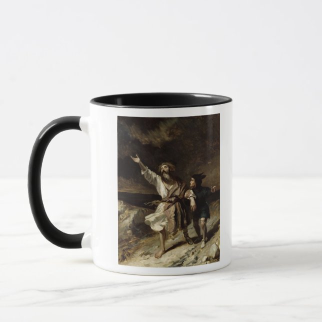 Caneca Rei Lear e tolo na tempestade (Esquerda)