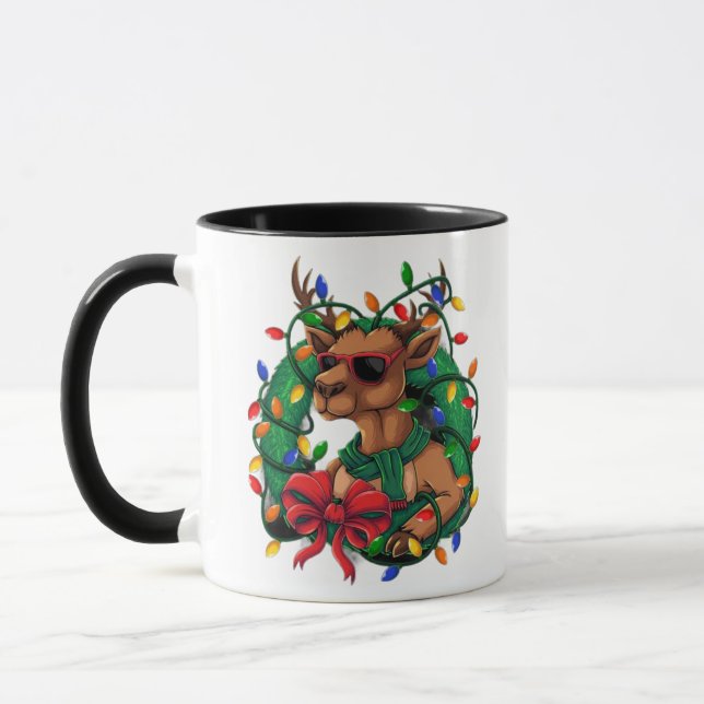 Caneca Reindeer an wreath Mug (Esquerda)