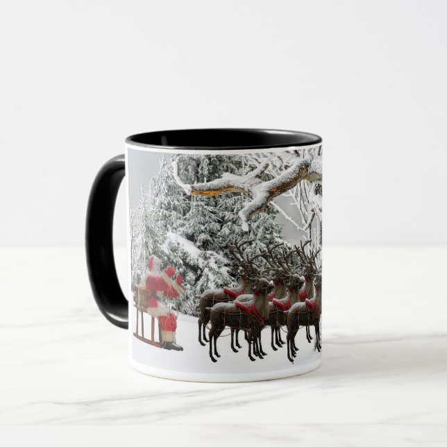 Caneca Reindeer de inverno (Frente Esquerda)