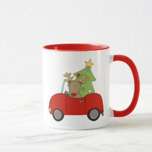 Caneca Reindeer e Árvore de Natal 11 oz Mug de dois tons