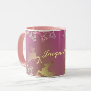 Caneca Reindeer e flocos de neve, puros