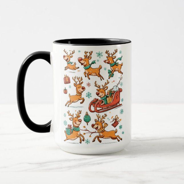 Caneca Reindeer Games – Christmas Cartoon Mug (Esquerda)