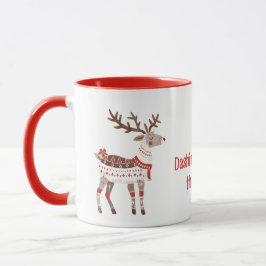 Caneca Reindeer Mug de Natal | Design de Feriado Nórdico