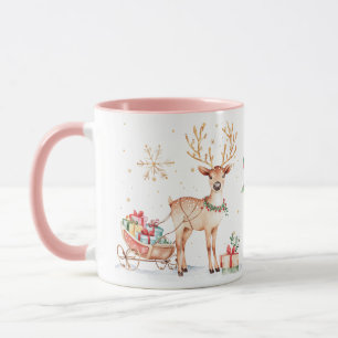 Caneca Reindeer Sleigh Christmas Mug