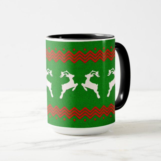 CANECA REINDEER XMAS, REINDEER PATTERNS (Frente Esquerda)