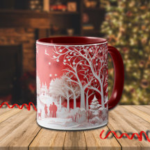 Reindeers 3D e Pessoas na aldeia