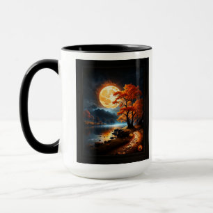 Caneca Reino Encantado da Lua Laranja por Xzendor7