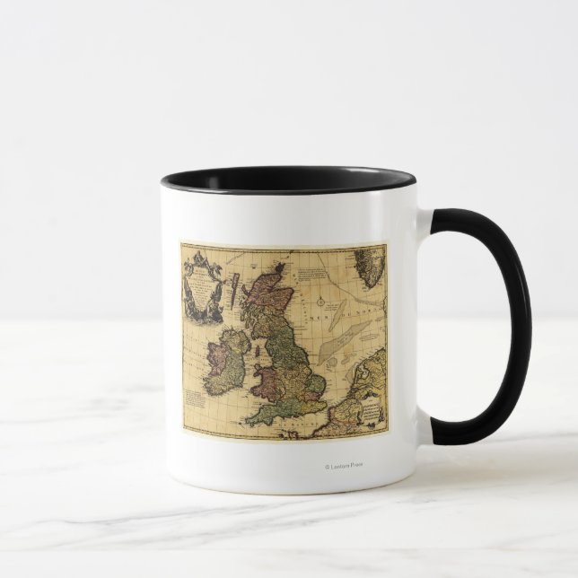 Caneca Reino UnidoMapa Panorâmico excelenteGrã-Bretanha (Direita)