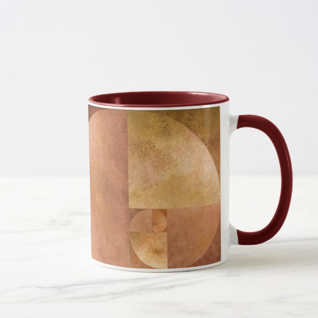 Caneca Relação dourada, espiral de Fibonacci (Direita)