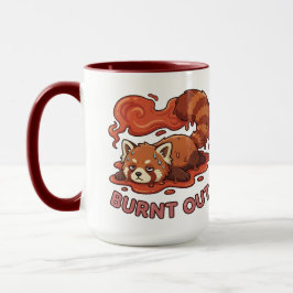 Caneca Relatable "Burnt Out" Red Panda – Cute Melted Aest