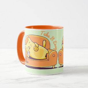 Caneca Relaxando gato