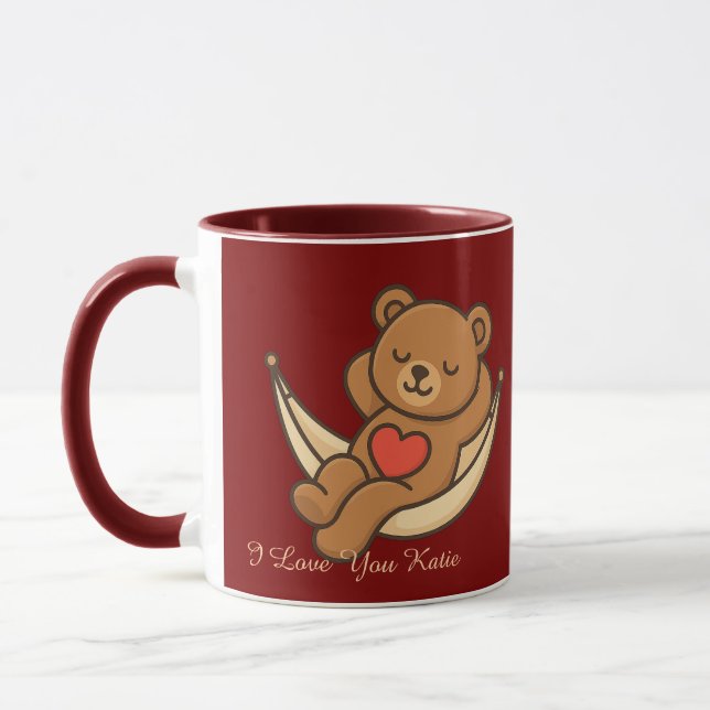 Caneca Relaxante do Ursinho Amor – Presente do Dia (Esquerda)
