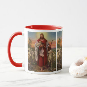 Caneca Religião Vintage, Cristo o Bando Pastor