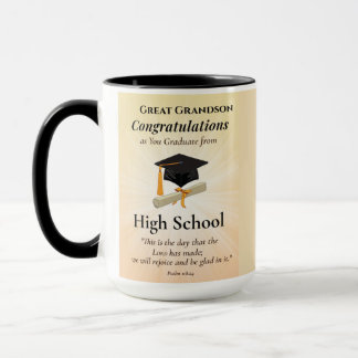 Caneca Religious High School Graduation Name Starburst