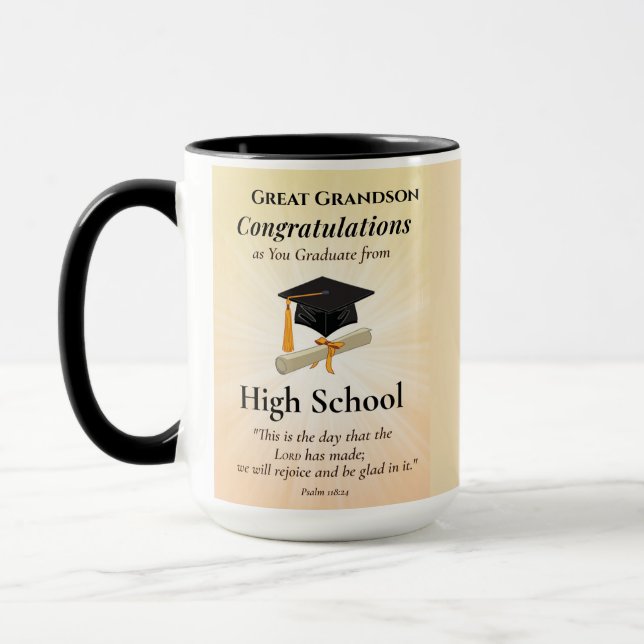 Caneca Religious High School Graduation Name Starburst (Esquerda)