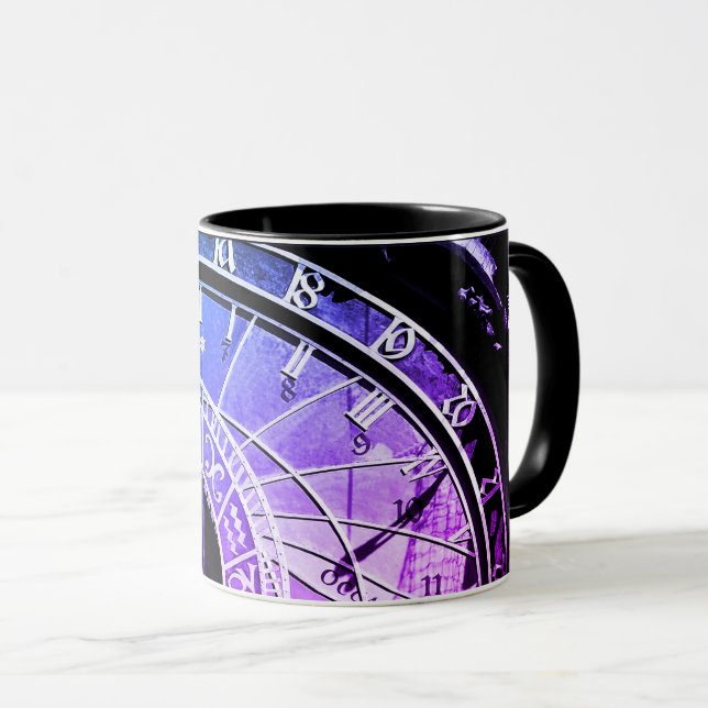 Caneca Relógio Astronômico e Esqueleto de Praga/Tchecia (Frente Esquerda)