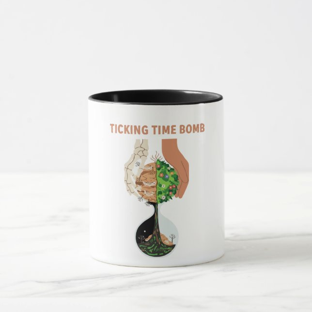 Caneca Relógio de Areia da Terra Bomba Relógica Ambiental (Centro)