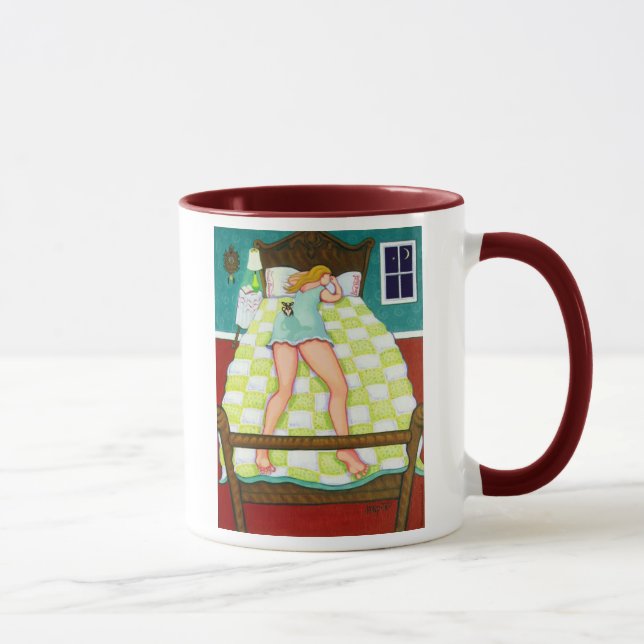 Caneca Relógio de noite - chihuahua no dever (Direita)