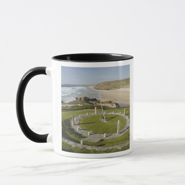 Caneca Relógio de sol e Praia de Perran, Perranporth, Cor (Esquerda)