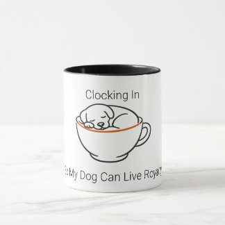 Caneca Relógio Engraçado do Dono do Cachorro Entrando na